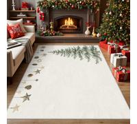 Générique Tapis Chambre Sapin de Noël, 50x80 cm | Paillasson Christmas Tree, Lavable, Antidérapant, Poil Court, Decoration Entree Interieur SD1-1