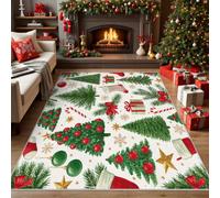Générique Tapis Chambre Sapin de Noël, 50x80 cm | Paillasson Coffret Cadeau Noël, Lavable, Antidérapant, Poil Court, Decoration Entree Interieur SD1-61