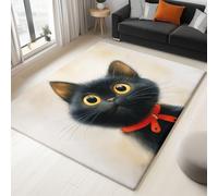 Générique Tapis Chat Simple Mignon Digne d'un Conte De Fées, Soft-Touch Entretien Facile Antidérapant pour Salon Chambre à Coucher Enfant Tapis vestiaire Chambre décor - Beige Dimension: 120 x 160 cm