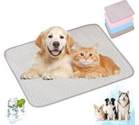 Générique Tapis Chat,Tapis Rafraîchissant Chien,Tapis De Refroidissement pour Pet,Reste Froid Plus Longtemps,Tapis Fraicheur pour Animaux De Compagnie étanche Et Facile à Nettoyer (Gris, L:62 * 50cm)