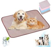Générique Tapis Chat,Tapis Rafraîchissant Chien,Tapis De Refroidissement pour Pet,Reste Froid Plus Longtemps,Tapis Fraicheur pour Animaux De Compagnie étanche Et Facile à Nettoyer (Brun, S:30 * 40cm)