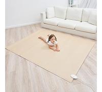 Générique Tapis Chauffant électrique Portable, Tapis Chauffant en Cristal de Carbone pour Les Pieds, température et minuterie réglables, idéal pour Le Yoga et la méditation en Hiver, 80 x 200 cm