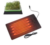 Générique Tapis Chauffant pour se-mis, Coussin Chauffant pour pla-ntes en Cuir PVC Imperméable, Démarrage des GR-aines, Coussin Chauffant pour se-mis À Température Réglable À Trois Vitesses USB