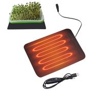 Générique Tapis Chauffant pour se-mis, Coussin Chauffant pour pla-ntes en Cuir PVC Imperméable, Démarrage des GR-aines, Coussin Chauffant pour se-mis À Température Réglable À Trois Vitesses USB
