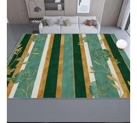 Générique Tapis Chinois Traditionnel Broderie à Poils Ras pour Salon Chambre à Coucher, Antidérapant Lavable Tapis Décoratif Chambre d'enfant 100 x 150 cm - Vert Sauge Poil Court Intérieur Design