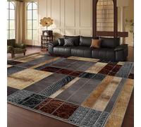 Générique Tapis Contemporain en Patchwork Géométrique - Tapis Doux D'intérieur pour Le Salon, La Chambre, La Salle À Manger Et L'entrée - Parfait pour Les Sols en Bois,D,80 * 120cm