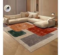 Générique Tapis Contemporain en Patchwork Géométrique - Tapis Doux D'intérieur pour Le Salon, La Chambre, La Salle À Manger Et L'entrée - Parfait pour Les Sols en Bois,B,100 * 160cm