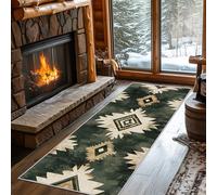 Générique Tapis Couloir Aztèque Antidérapant Long Lavable Machine, Tapis De Couloir Ethnique Amérindien Western De Cuisine Passage Entree Intérieur Descente De Lit Chambre Poil Ras 60x180 cm