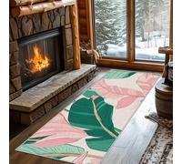 Générique Tapis Couloir Banane Feuille, Tapis de Couloir Monstre Feuille Vert Tropical 60x200, pour Cuisine, Entree Interieur, Chambre, Descente de Lit, Lavable, Antidérapant, Poil Court c487