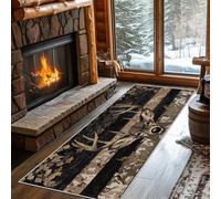 Générique Tapis Couloir Cerf, Tapis de Couloir Chasse Animaux Sauvages 60x300, pour Cuisine, Entree Interieur, Chambre, Descente de Lit, Lavable, Antidérapant, Poil Court f666
