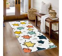 Générique Tapis Couloir Étoiles, Tapis de Couloir Mignon Graffiti Étoile Coloré 60x240, pour Cuisine, Entree Interieur, Chambre, Descente de Lit, Lavable, Antidérapant, Poil Court h520