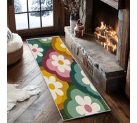 Générique Tapis Couloir Floral Groovy, Tapis de Couloir Fleurs Boho Vintage 50x150, pour Cuisine, Entree Interieur, Chambre, Descente de Lit, Lavable, Antidérapant, Poil Court h692