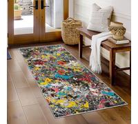 Générique Tapis Couloir Graffiti, Tapis de Couloir Art de Rue 60x300, pour Cuisine, Entree Interieur, Chambre, Descente de Lit, Lavable, Antidérapant, Poil Court h336