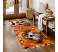 Générique Tapis Couloir Halloween Shih Tzu, Tapis de Couloir Chien Automne 80x200, pour Cuisine, Entree Interieur, Chambre, Descente de Lit, Lavable, Antidérapant, Poil Court h1221