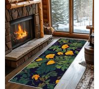 Générique Tapis Couloir Lavande, Tapis de Couloir Ipomée Fleur Feuille Plante Floral 60x300, pour Cuisine, Entree Interieur, Chambre, Descente de Lit, Lavable, Antidérapant, Poil Court c434