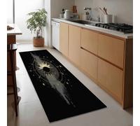 Générique Tapis Couloir Long 60 x 150 cm Art Abstrait, Tapis Passage Poil Ras Corps célestes Soleil Lune - Lavable en Machine Coureur de Cuisine antidérapant Coureur d'entrée Descente de lit Chambre