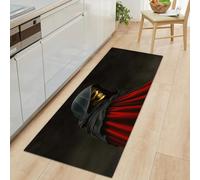 Générique Tapis Couloir Long 60 x 150 cm, Tapis Passage Poil Ras Style Sombre - Lavable en Machine Coureur de Cuisine Fantaisie Crâne Cape Antidérapant Coureur D'entrée Descente de Lit Chambre