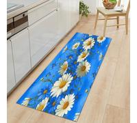 Générique Tapis Couloir Long 80 x 120 cm, Tapis Passage Poil Ras Paysage Naturel - Lavable en Machine Coureur de Cuisine Ciel Fleurs Photographie Antidérapant Coureur D'entrée Descente de Lit Chambre