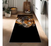 Générique Tapis Couloir Long Doux Antidérapant 50 x 140 cm, Lavable Tapis Cuisine Long Photographie de Nature, Coureur de Passage Long Tigre Portrait pour Cuisine Couloir Passage Chambre