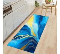 Générique Tapis Couloir Long Doux Antidérapant 60 x 150 cm, Lavable Tapis Cuisine Long Art Fluide Abstrait - Coureur de Passage Long Art Tourbillonnant Liquide pour Cuisine Couloir Passage Chambre