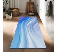 Générique Tapis Couloir Long Vagues De Montagne Abstraites 75 x 200 cm Doux Antidérapant Tapis Étroit, Bleu Lavable Moquette Cuisine Long - Coureur de Passage pour Cuisine Couloir Passage Chambre
