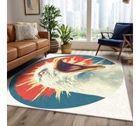 Générique Tapis Crier Poulet Lavable 80x120, Tapis Entree Interieur Chambre, Motif Oiseau Poule Drôle Soleil Humour, Paillasson Antidérapant, Poil Court, Doux, Decoration Maison