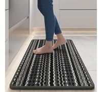 Générique Tapis Cuisine，Tapis De Cuisine Texturé À Rayures Neutres, Antidérapant Et Antitache, Résistant Et Robuste, À Rayures Verticales Décoratives pour L'Évier, Idéal pour Un Appartement Moderne,