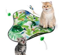 Générique Tapis d'Activité pour Chats | 2 en 1 Jeux pour Animaux avec Roulage Automatique,Jouet Automatique pour Chat,pour Jeu d'Intérieur Éducatif et Stimulation Mentale - Simulation de Chasse au