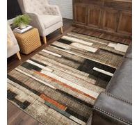 Générique Tapis D'aire Douce Lavable pour La Maison, Classique À Poils Ras, Antidérapant, sans Peluches Et Résistant Aux Taches, Idéal pour Le Salon, La Chambre Et La Salle À Manger,B,80 * 120cm