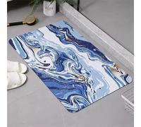 Générique Tapis de Bain 120x170cm Super Absorbant, Antidérapant, Lavable en Microfibre à Séchage Rapide pour Douche et Salle de Bain Blue 5-1242