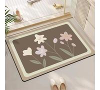Générique Tapis de Bain 40x60cm Super Absorbant, Antidérapant, Lavable en Microfibre à Séchage Rapide pour Douche et Salle de Bain Daisy 5-1230