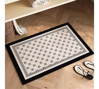 Générique Tapis de Bain 50x80cm Super Absorbant, Antidérapant, Lavable en Microfibre à Séchage Rapide pour Douche et Salle de Bain Beige 5-1104