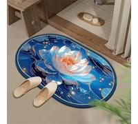 Générique Tapis de Bain 50x80cm Super Absorbant, Antidérapant, Lavable en Microfibre à Séchage Rapide pour Douche et Salle de Bain Ellipses 5-1125