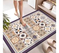 Générique Tapis de Bain 70x120cm Super Absorbant, Antidérapant, Lavable en Microfibre à Séchage Rapide pour Douche et Salle de Bain Traditional 5-252