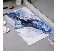 Générique Tapis de Bain 80x140cm Super Absorbant, Antidérapant, Lavable en Microfibre à Séchage Rapide pour Douche et Salle de Bain White 5-240