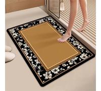 Générique Tapis de Bain Diatomite Séchage Rapide, Tapis Salle de Bain Super Absorbant Antidérapant, Tapis de Douche Doux Lavable en Machine pour Baignoire et WC Traditional 60x100cm 3-663