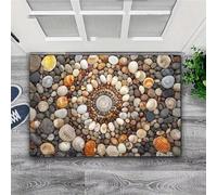 Générique Tapis de Bain Diatomite Séchage Rapide, Tapis Salle de Bain Super Absorbant Antidérapant, Tapis de Douche Doux Lavable en Machine pour Baignoire et WC Pebbles 50x80cm 3-635