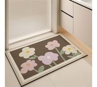 Générique Tapis de Bain Diatomite Séchage Rapide, Tapis Salle de Bain Super Absorbant Antidérapant, Tapis de Douche Doux Lavable en Machine pour Baignoire et WC Caricature 100x120cm 3-53