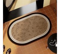 Générique Tapis de Bain Diatomite Séchage Rapide, Tapis Salle de Bain Super Absorbant Antidérapant, Tapis de Douche Doux Lavable en Machine pour Baignoire et WC Marron 60x90cm 3-75