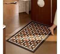 Générique Tapis de Bain Diatomite Séchage Rapide, Tapis Salle de Bain Super Absorbant Antidérapant, Tapis de Douche Doux Lavable en Machine pour Baignoire et WC Marron 70x120cm 3-35