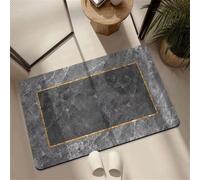 Générique Tapis de Bain Diatomite Séchage Rapide, Tapis Salle de Bain Super Absorbant Antidérapant, Tapis de Douche Doux Lavable en Machine pour Baignoire et WC Charbon 40x60cm 3-67