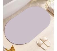 Générique Tapis de Bain Diatomite Séchage Rapide, Tapis Salle de Bain Super Absorbant Antidérapant, Tapis de Douche Doux Lavable en Machine pour Baignoire et WC Monochrome 50x80cm 3-973