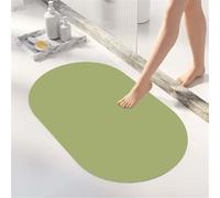 Générique Tapis de Bain Diatomite Séchage Rapide, Tapis Salle de Bain Super Absorbant Antidérapant, Tapis de Douche Doux Lavable en Machine pour Baignoire et WC Green 40x60cm 3-935