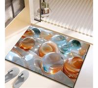 Générique Tapis de Bain Diatomite Séchage Rapide, Tapis Salle de Bain Super Absorbant Antidérapant, Tapis de Douche Doux Lavable en Machine pour Baignoire et WC Vibrant 100x120cm 3-767