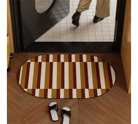 Générique Tapis de Bain Diatomite Séchage Rapide, Tapis Salle de Bain Super Absorbant Antidérapant, Tapis de Douche Doux Lavable en Machine pour Baignoire et WC Geometric 70x120cm 3-1133