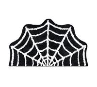 Générique Tapis de Bain en Toile d'araignée, Tapis de Bain pour Halloween - Tapis de Salle de en Toile d'araignée - de Salle de Noir en Super Absorbant, pour Porte d'entré