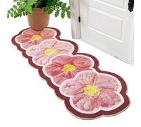 Générique Tapis de Bain Fleur | 120x50cm Tapis Antidérapant Doux et Confortable | Lavable en Machine Tapis Absorbant pour Cuisine,pour Sol Intérieur Cuisine, Chambre, Salon, Entrée Maison