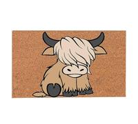 Générique Tapis De Bienvenue pour Vache Highland - 15,75 X 23,62 Pouces - Tapis De Porte Ferme Bétail | Doux Antidérapants d'art Animal Fantaisiste pour La Cuisine, La Salle Bain