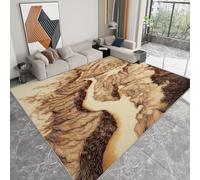 Générique Tapis de Chambre 180 x 240 cm Doux Imprimé Colonial, Tapis de Salon Antidérapant Lavable Decor Nature Canyon Rivière Rayures - Moquette pour Salle de séjour Chambre d'enfant Salle de Jeu