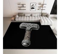 Générique Tapis de Chambre Cône de Fer Totem Noir 120x180cm Tapis Salon Grand Antidérapant Lavable, Moquette Décoratifs pour Maison Super Doux et Durable